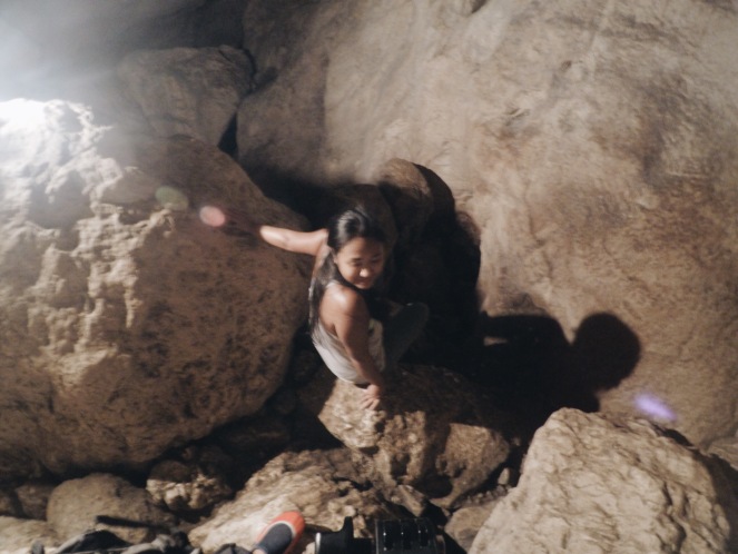 Girl, Unspotted -- sagada sumaguing cave spelunking